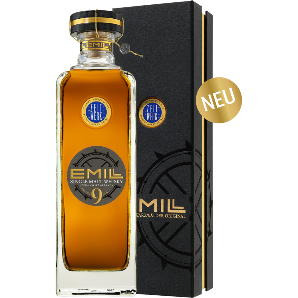Scheibel Zeitwerk Whisky EMILL 9 Jahre, nummeriert 49,1 % Vol.