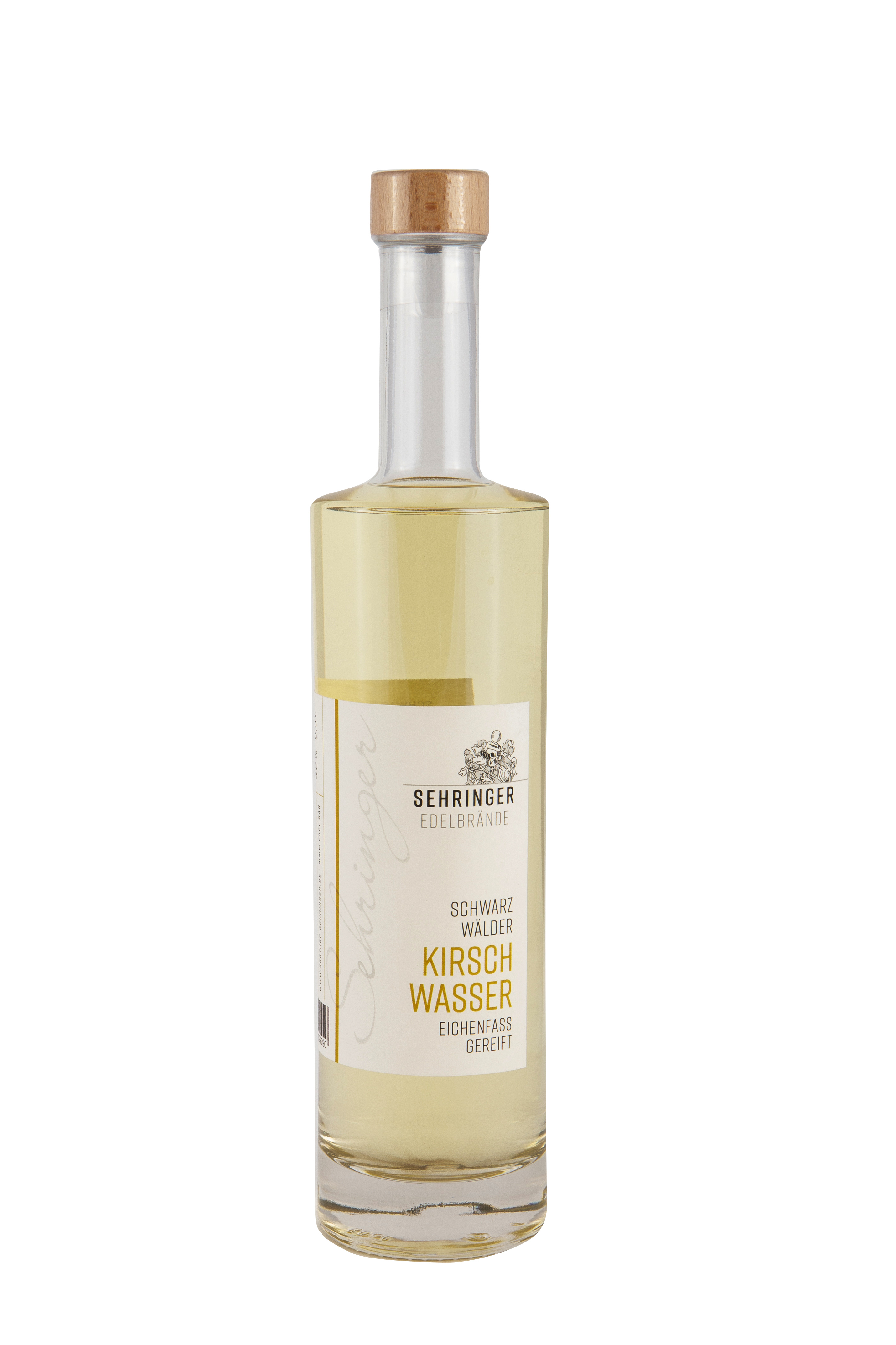Sehringer Schwarzwälder Kirschwasser im Eichenfass gereift 42%vol, 0,5l Sehringer Schwarzwälder Kirschwasser im Eichenfass gereift 42%vol, 0,5l