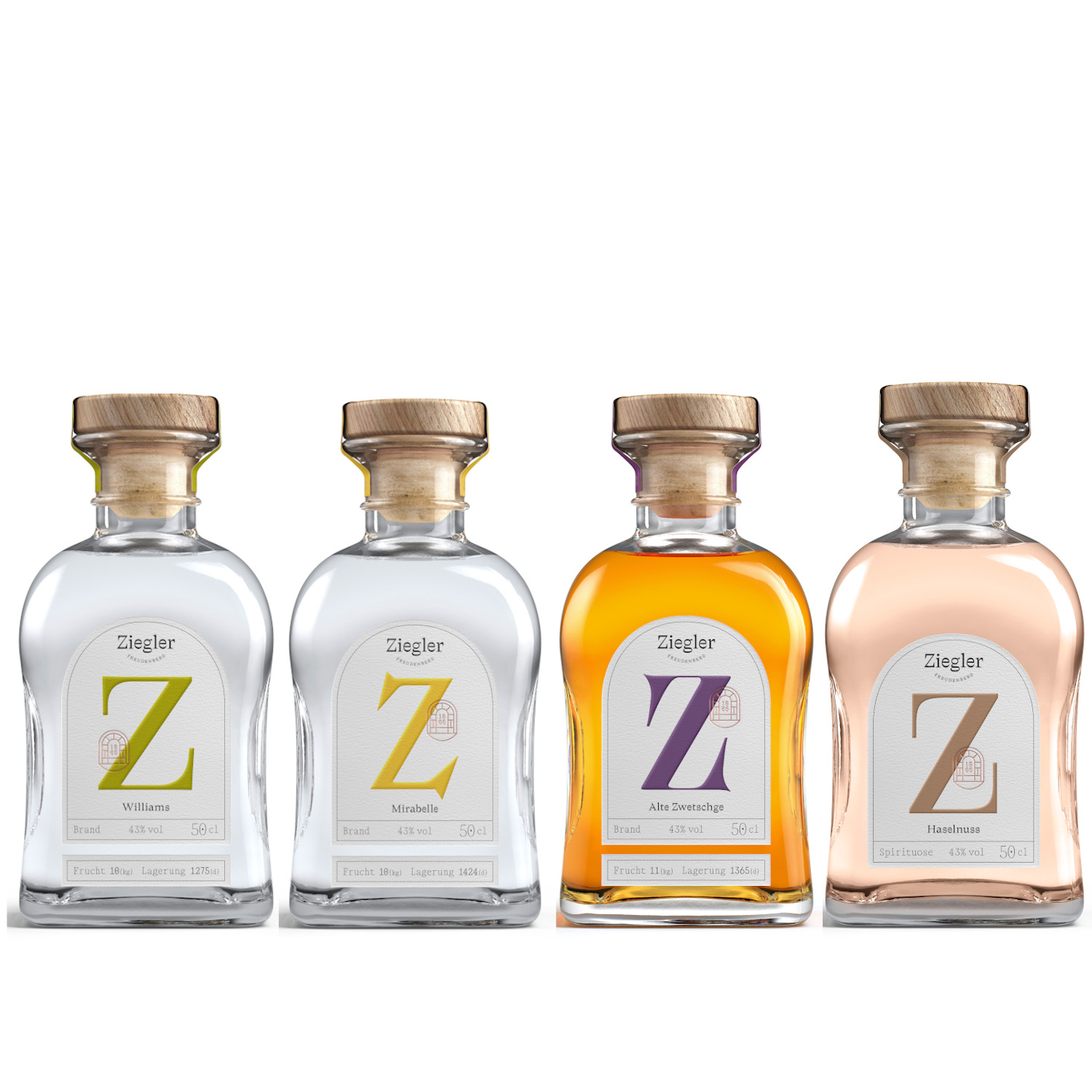 Ziegler Sparset1 Gastro Bar 43%vol. 2,0l Williams Alte Zwetschge Mirabelle Haselnuss Ziegler Sparset1 Gastro Bar 43%vol. 2,0l Williams Alte Zwetschge Mirabelle Haselnuss