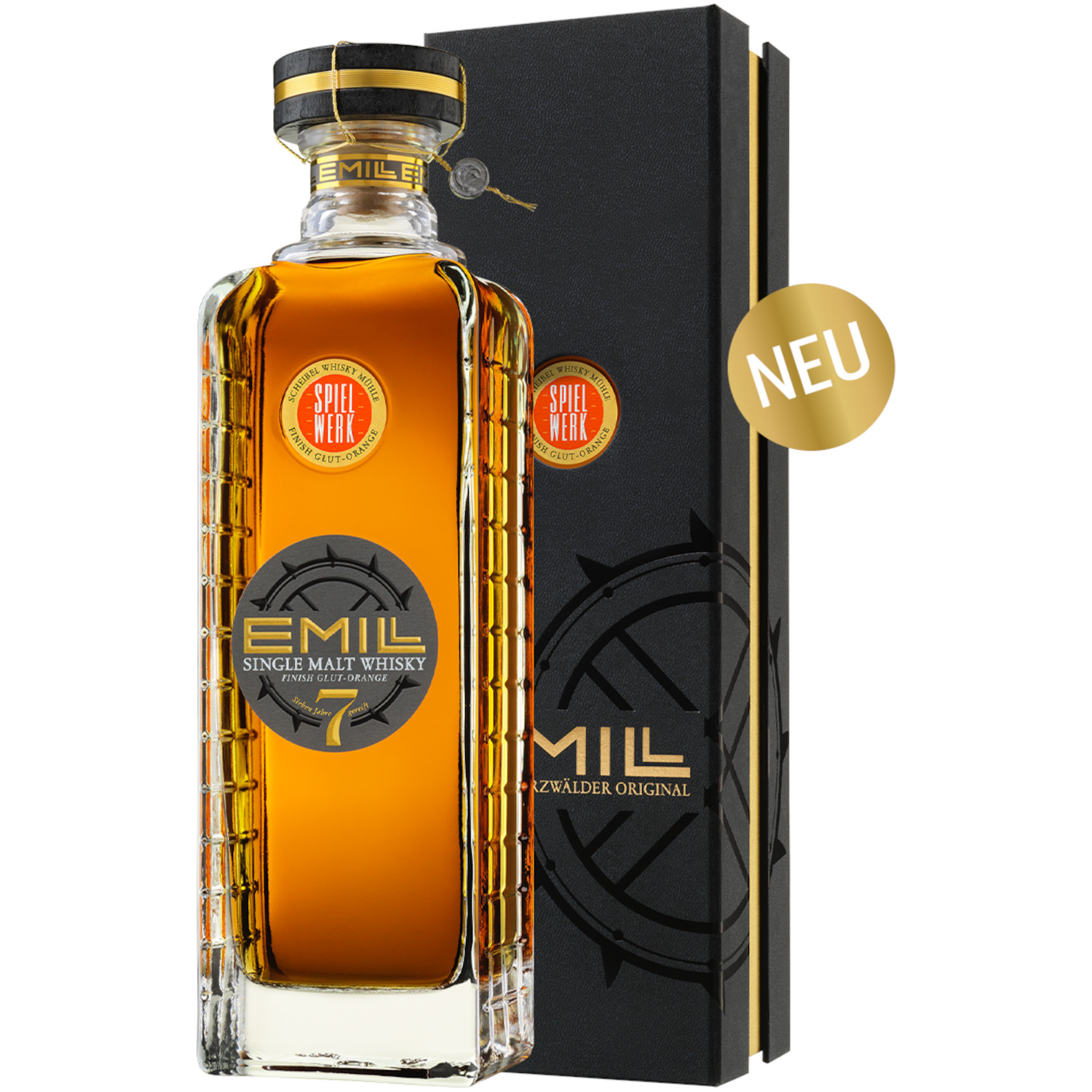 Scheibel Spielwerk Finish Glut Orange Whisky 7 Jahre, nummeriert 51,7%Vol.