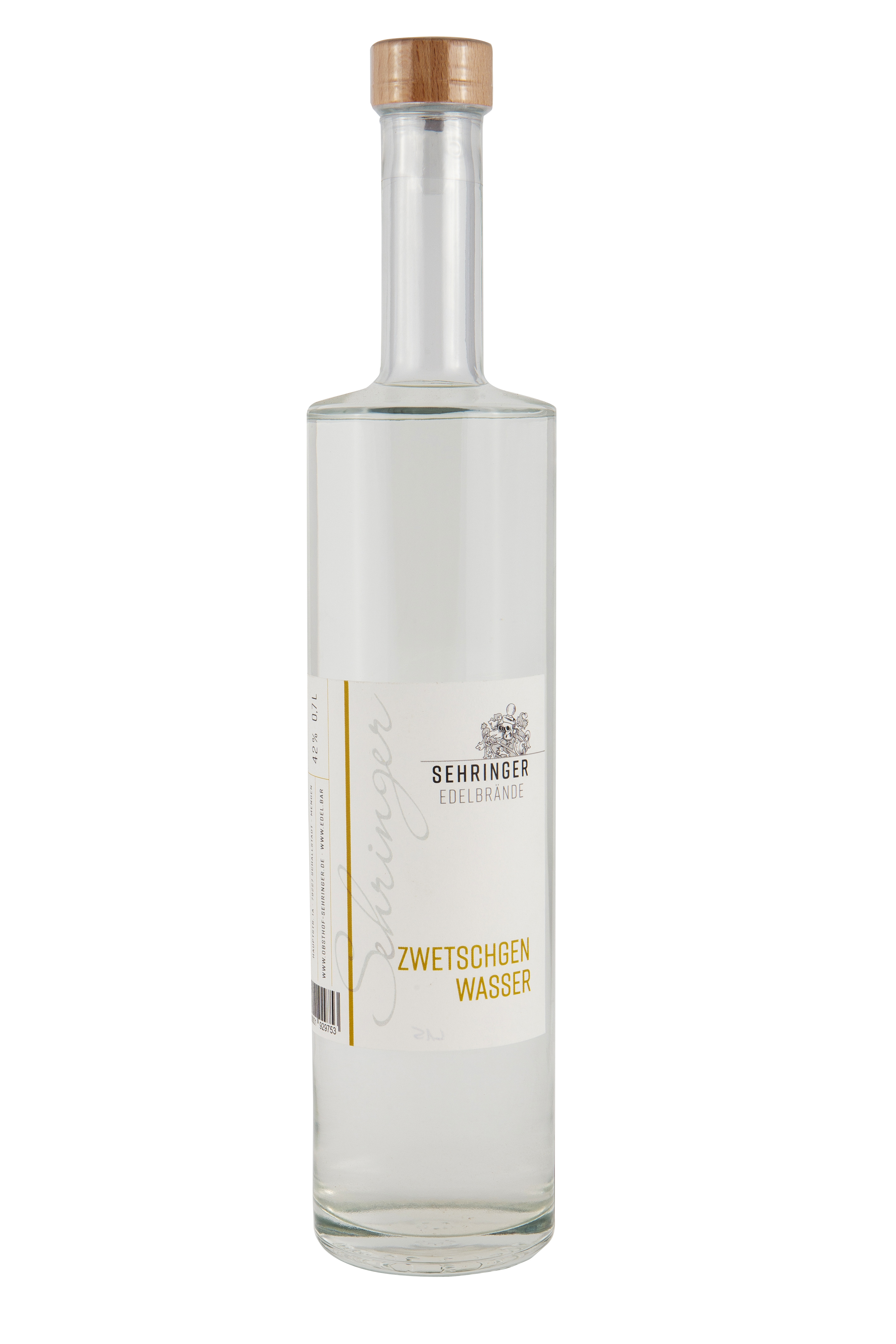Sehringer Zwetschgenwasser, 42%vol. Sehringer Zwetschgenwasser, 42%vol.