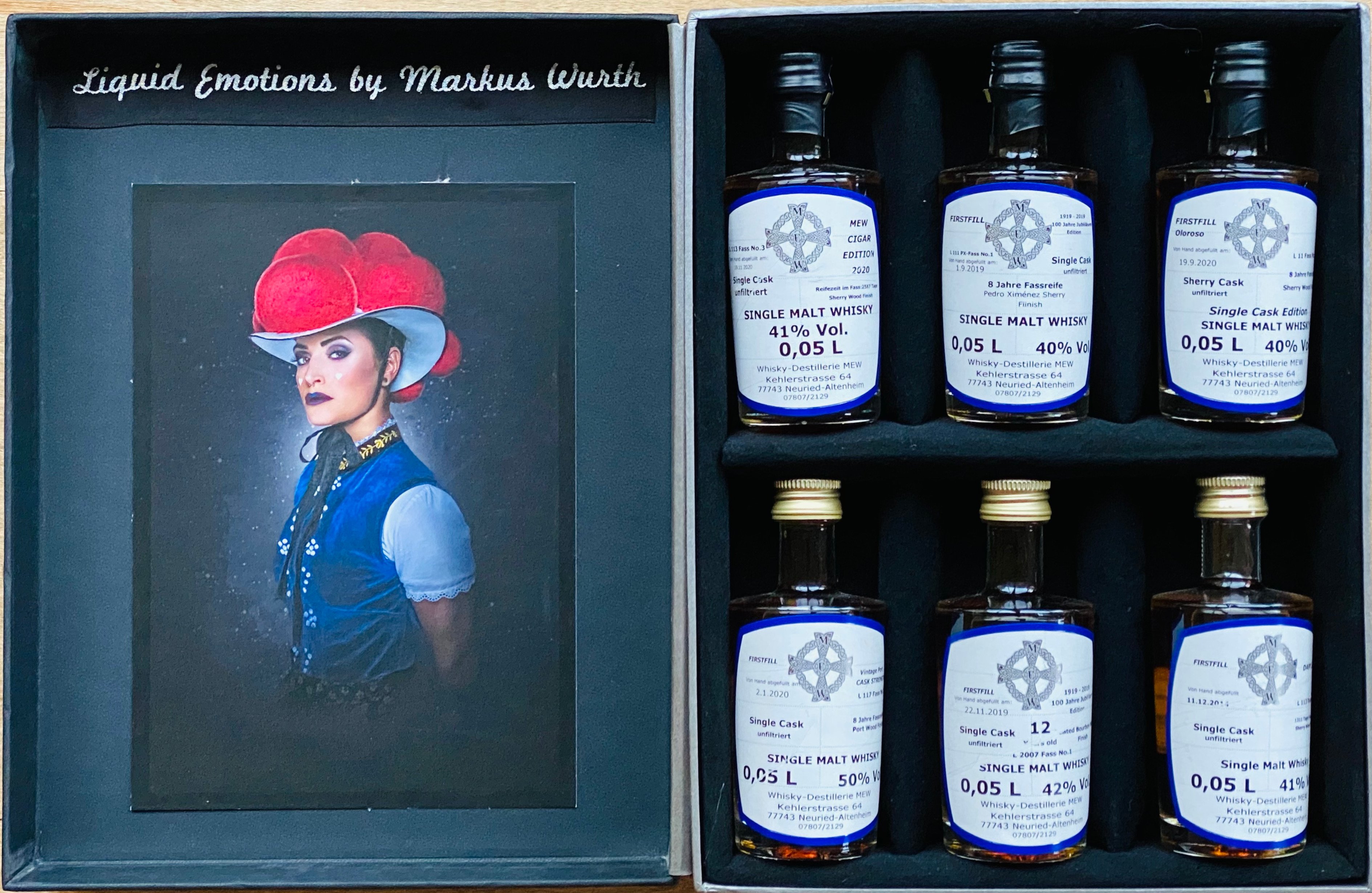 Wurth Whisky-Geschenk Set Liquid Emotions, 6x 0,05l Wurth Whisky-Geschenk Set Liquid Emotions, 6x 0,05l